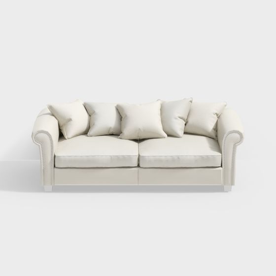 Divano in pelle bianca