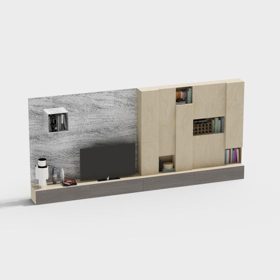 Urban Elegance Media Unit 3D model for Modern Interiors