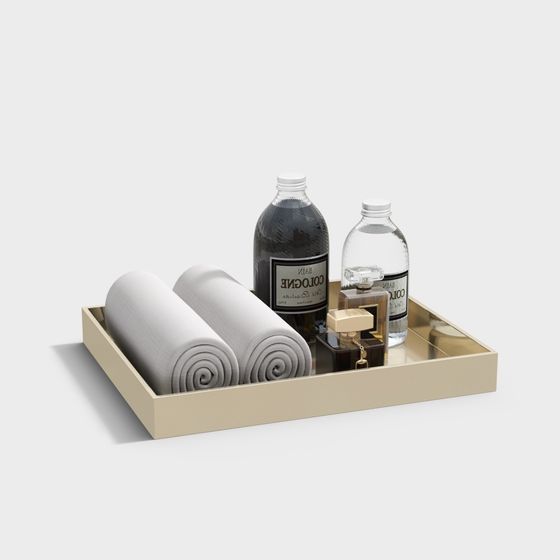 Elegant Bathroom Tray 3D Model Design