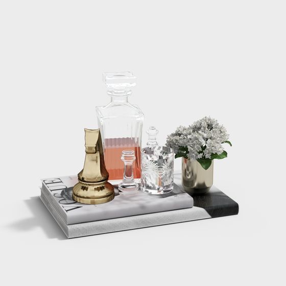 Elegant Table Arrangement 3D model