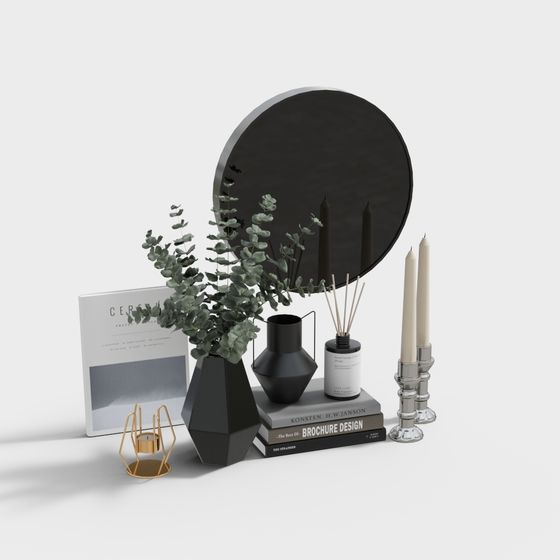 Stylish Urban Greenery Decorative 3D Model