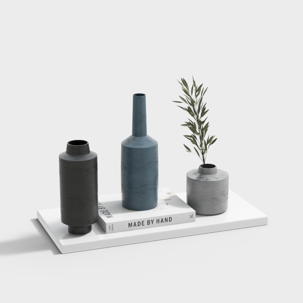 Handcrafted Vase 3D model in Low-Poly Style