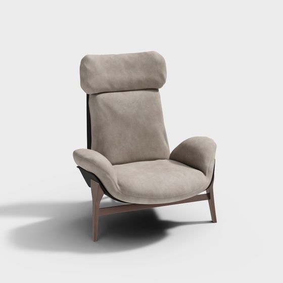 Stylish Low Poly Lounge Chair 3D model