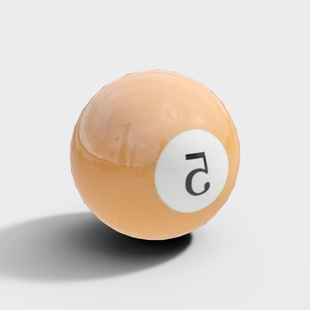 Realistic Low-Poly Billiard Ball 3D model