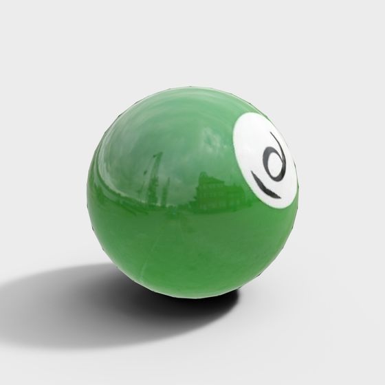 Green Billiards Table 3D Model for Sports Enthusiasts