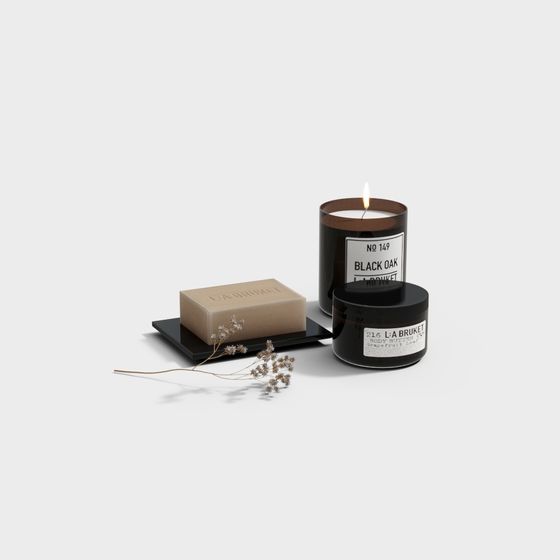 Black Candle Aromatherapy 3D Model