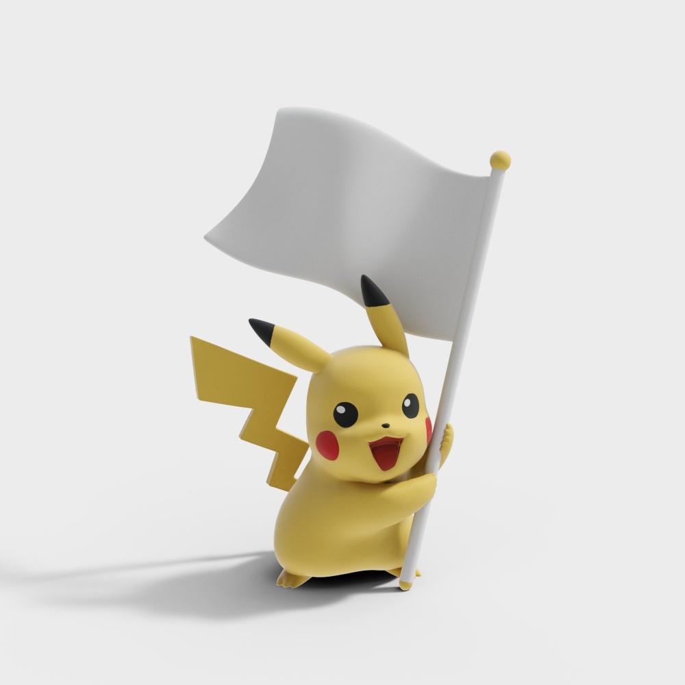Vibrant Pikachu 3D Model for Creative Projects