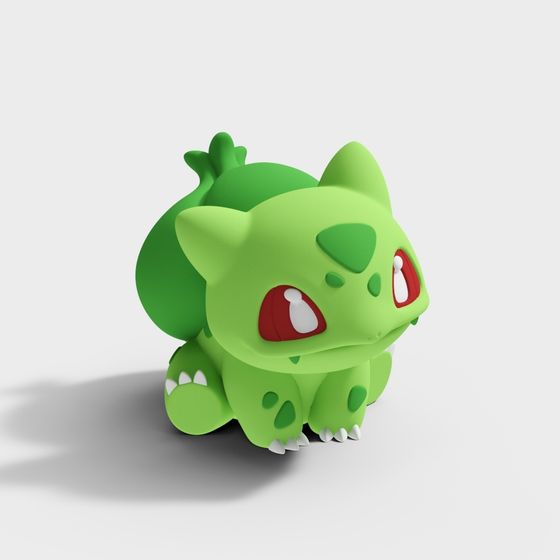 Charming Bulbasaur 3D model for Creative Projects