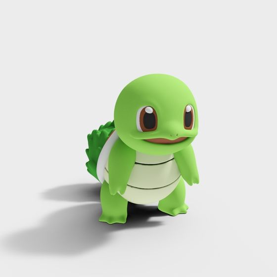 Charming Little Green Turtle 3D model