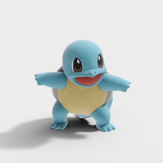Low-Poly Squirtle 3D Model