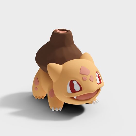 Lava Monster 3D model - Whimsical and Creative Design