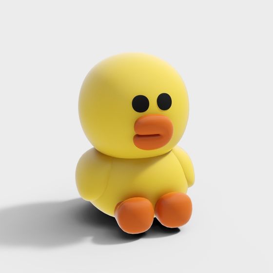 Charming Cutie Chick 3D model