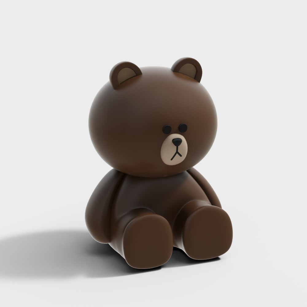 Charming Low-Poly Bear 3D model