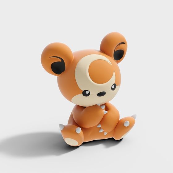 Cuddly Cub Low-Poly 3D Model for Creative Projects