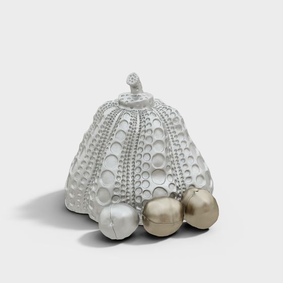 Stylish Pumpkin Lantern 3D model for Unique Decor