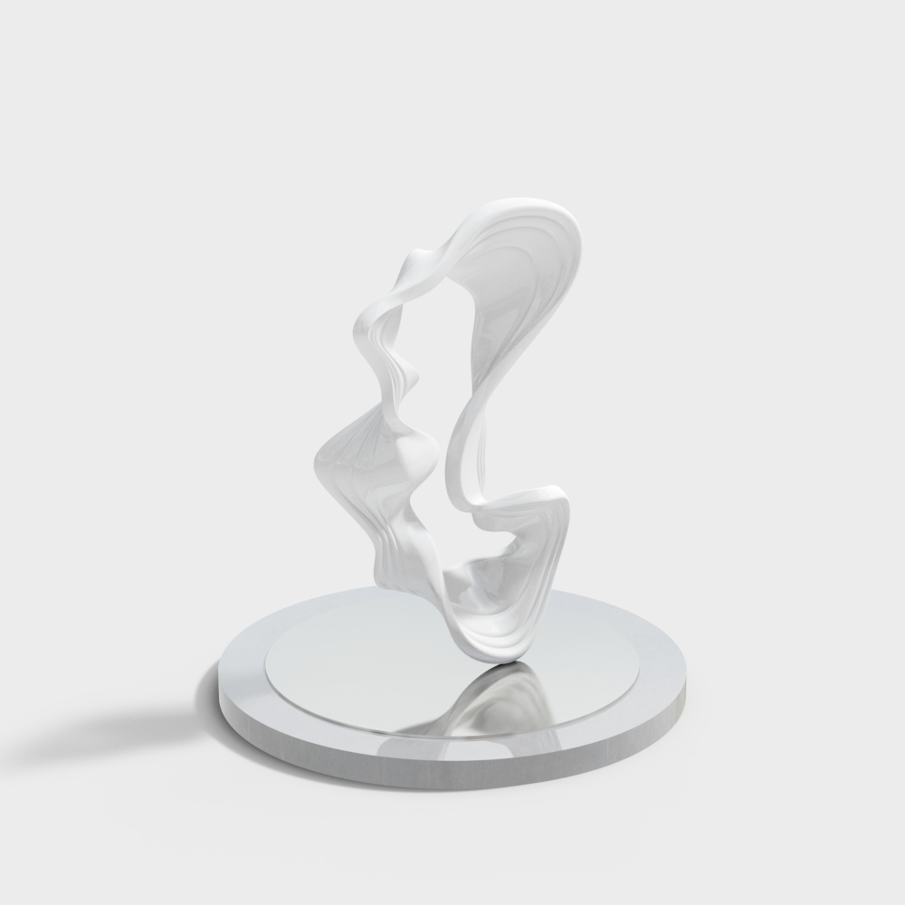 Simple white personality sculpture