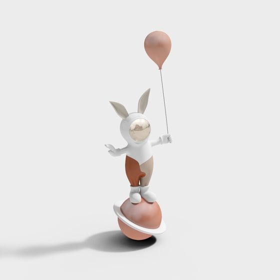 Moon Rabbit Float 3D model