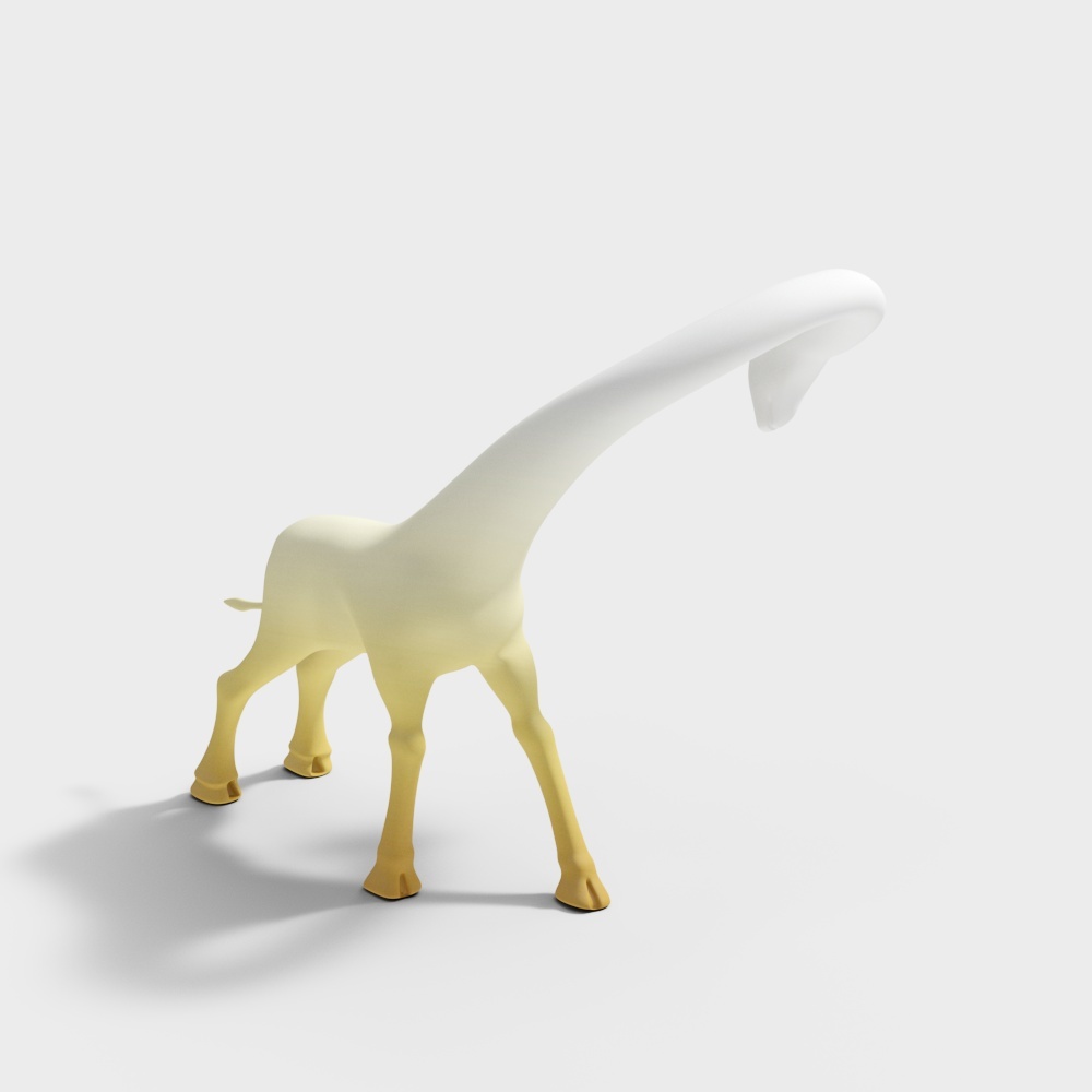 Elegant Low-Poly Giraffe 3D model