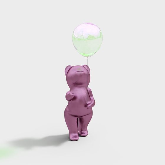 暴れクマのバルーン装飾