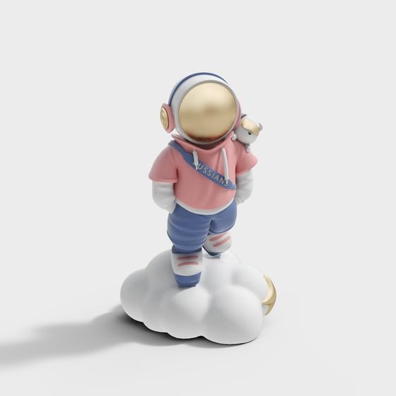 Charming Low-Poly Astronaut 3D model