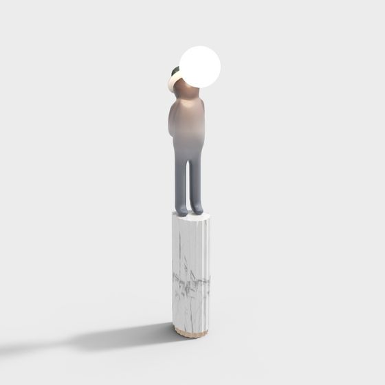 Minimalist Figure 3D model for Creative Spaces
