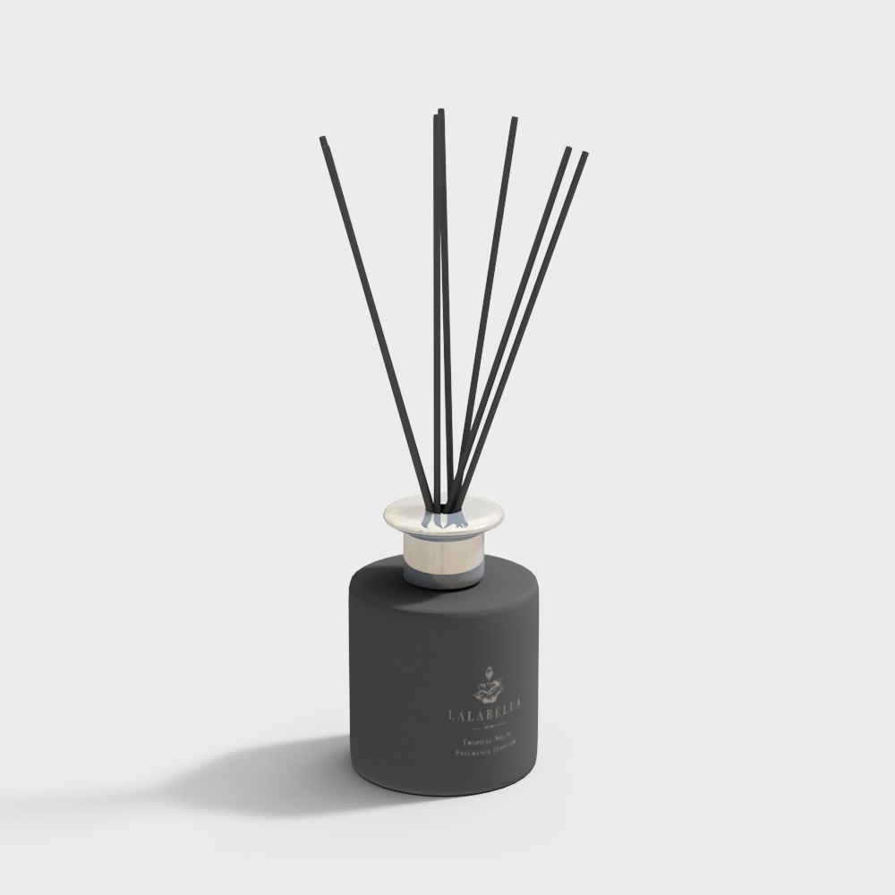 Gray glass bottle scented