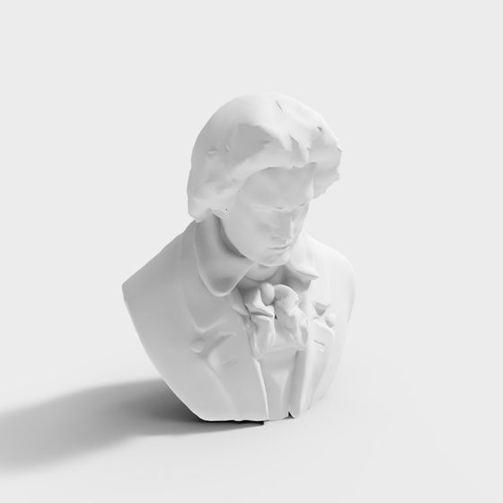 The Thinker Low Poly 3D Model