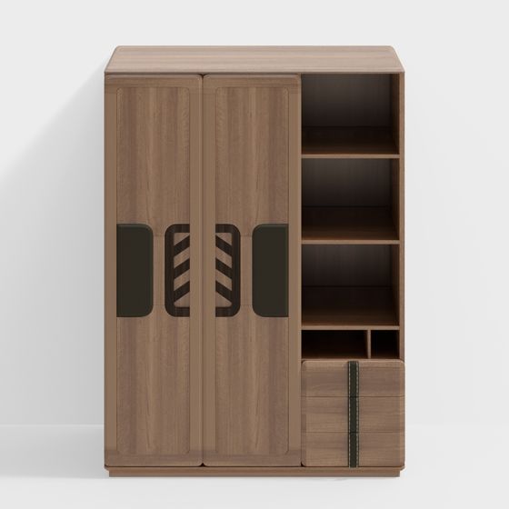 City Bookshelf Cabinet 3D model