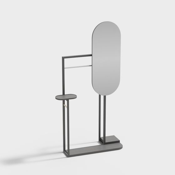 Urban Mirror Stand 3D model for Modern Interiors