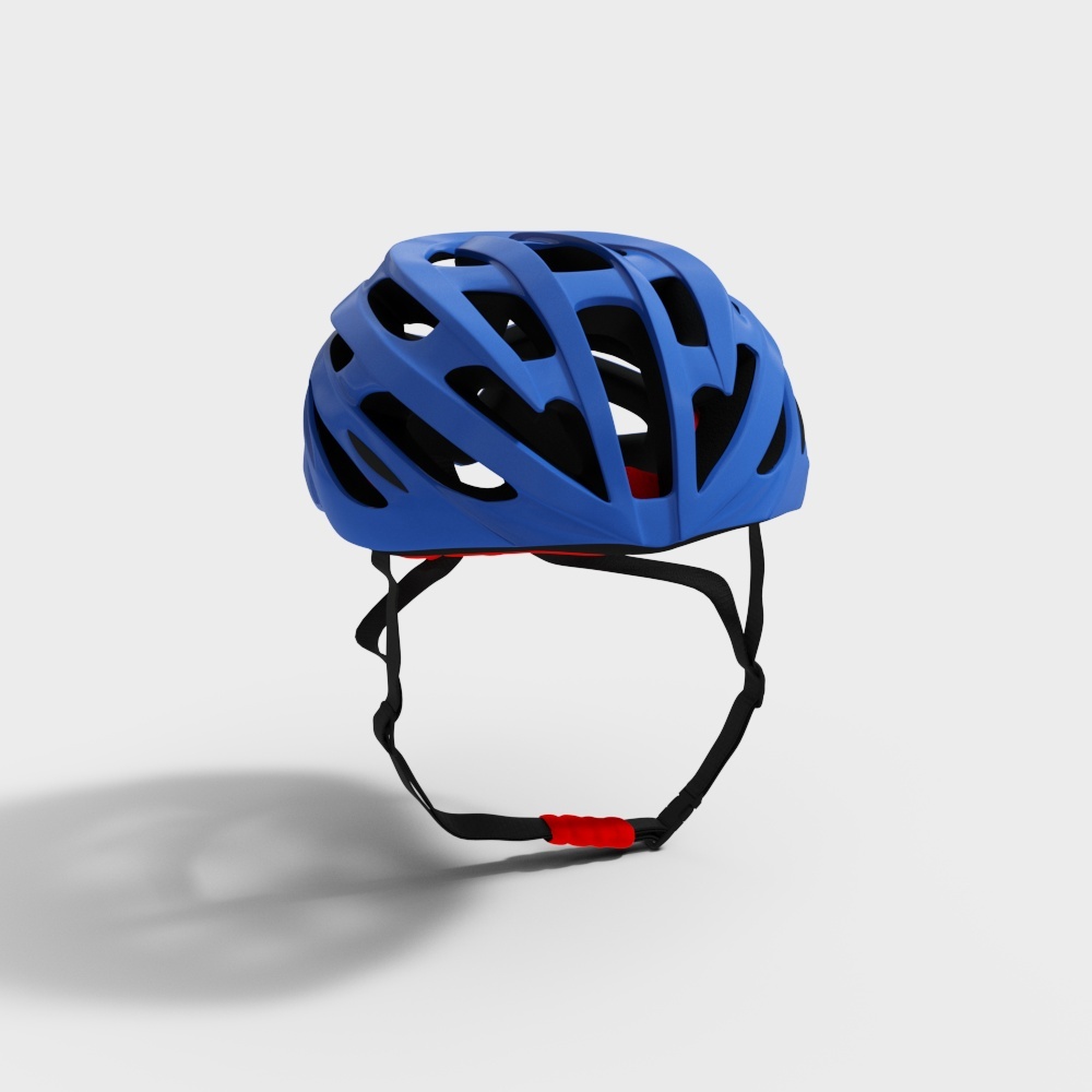 Modern blue casual single bike helmet hat hard hat