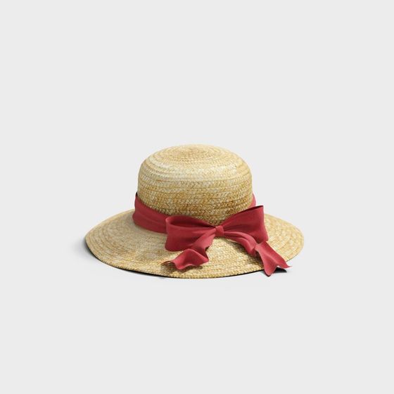 Charming Summer Straw Hat 3D model