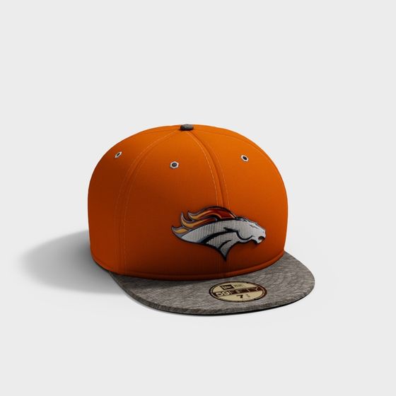 Vibrant Orange Baseball Cap 3D model