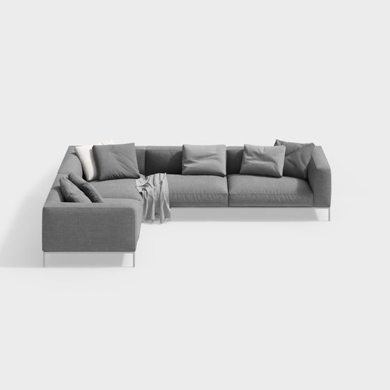 Urban Comfort 3D model Sofa for Modern Spaces