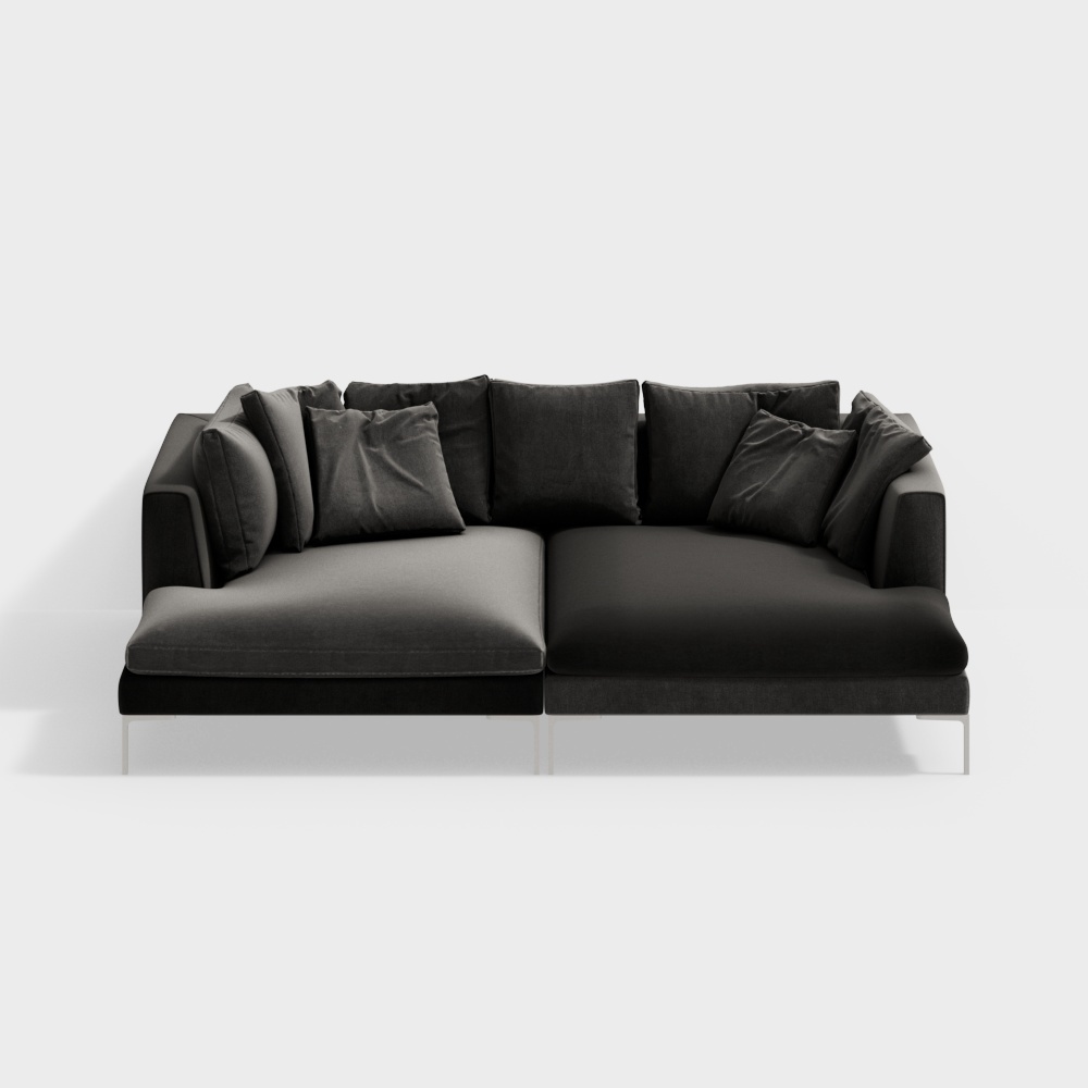 Urban Comfort Sofa 3D Model – Low-Poly Interior Furniture