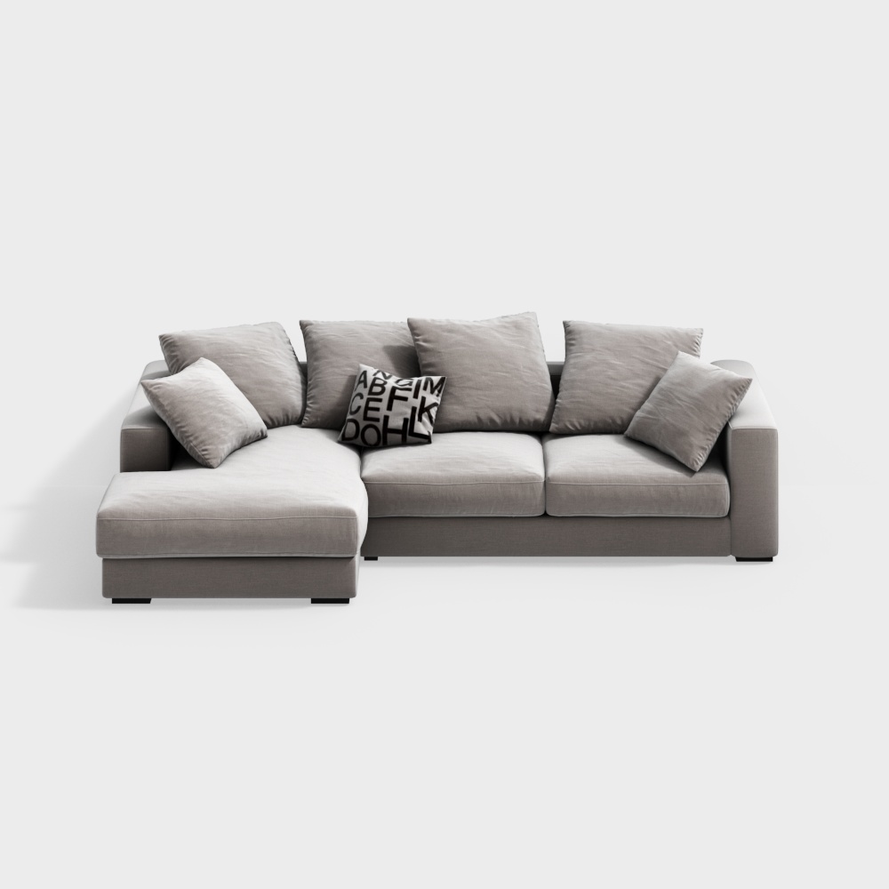 Canapé en tissu à la mode contemporain gris