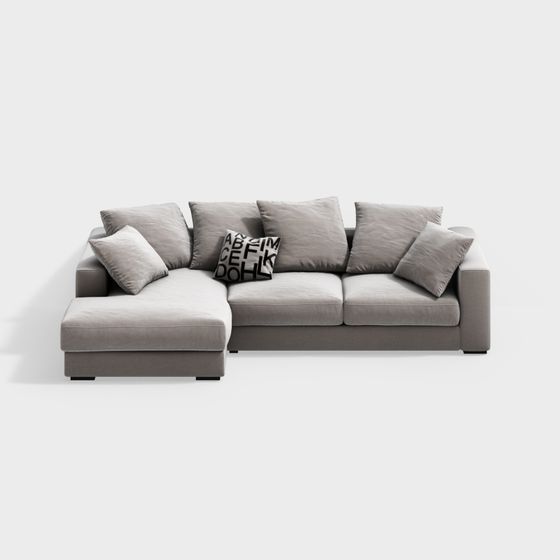 Canapé en tissu à la mode contemporain gris