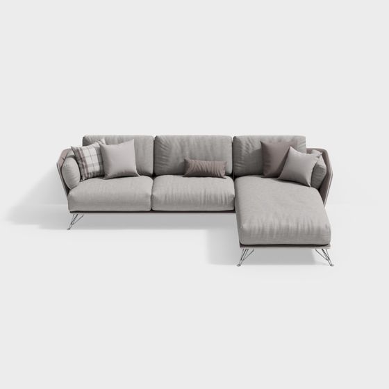 當代潮流布藝沙發（沙發）灰色