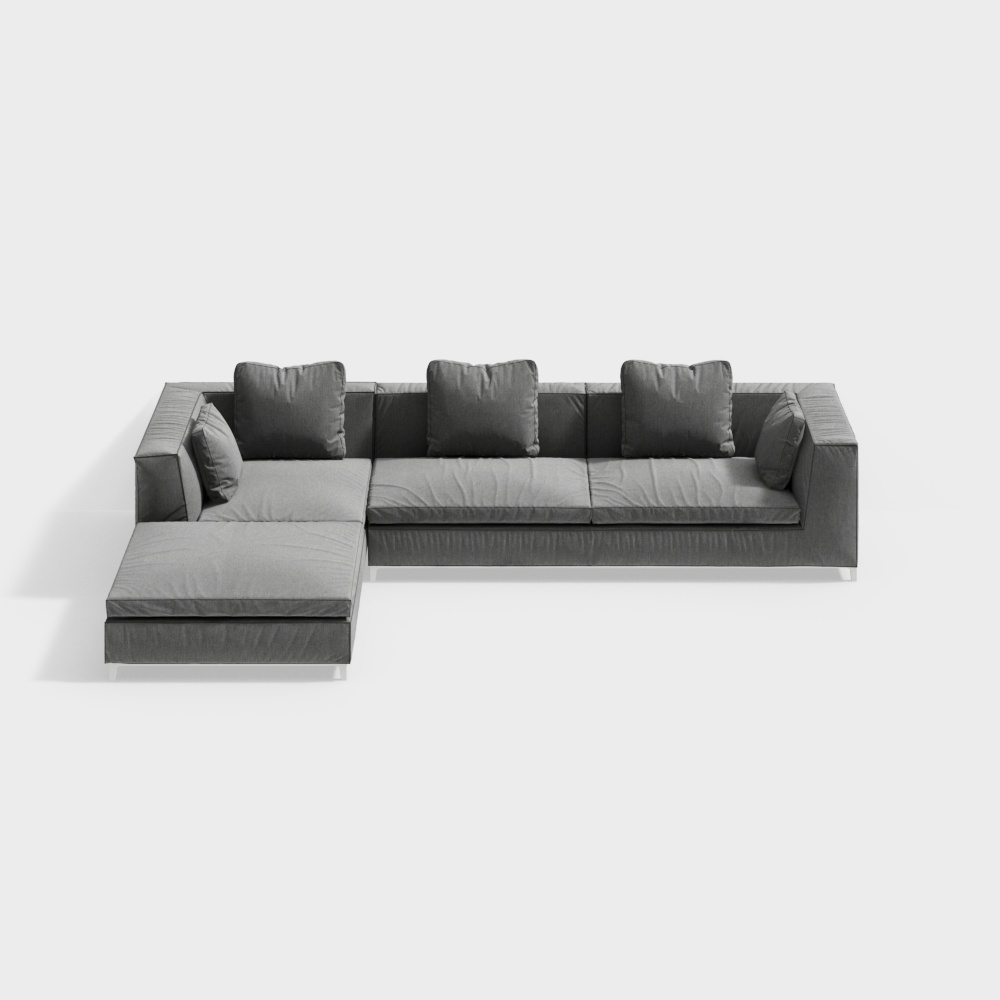 Современный тренд тканевый диван серый