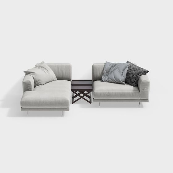 Elegant Minimalist 3D Sofa Set Model