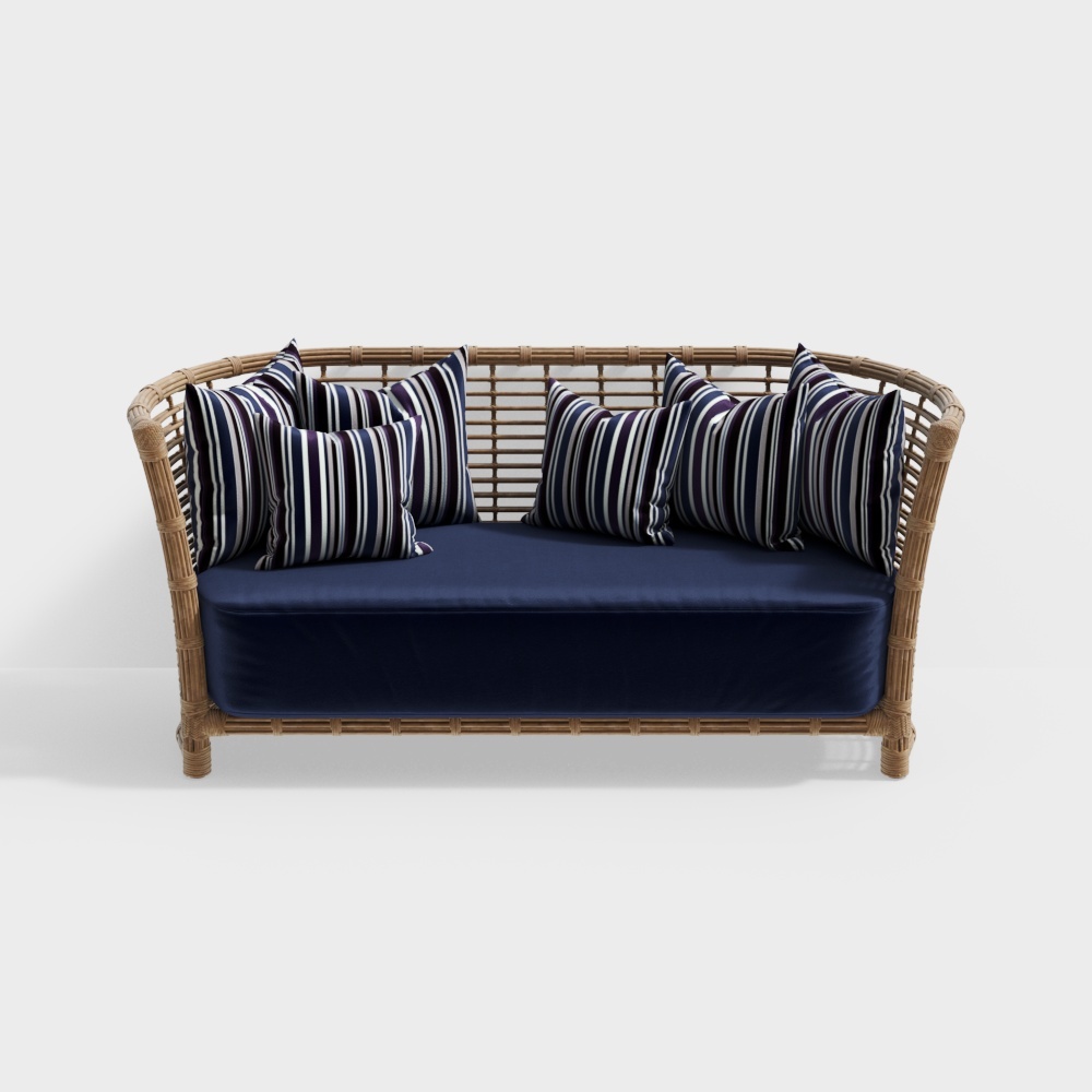 Unique Low-Polygon Sofa 3D Model – Modern Interior Design