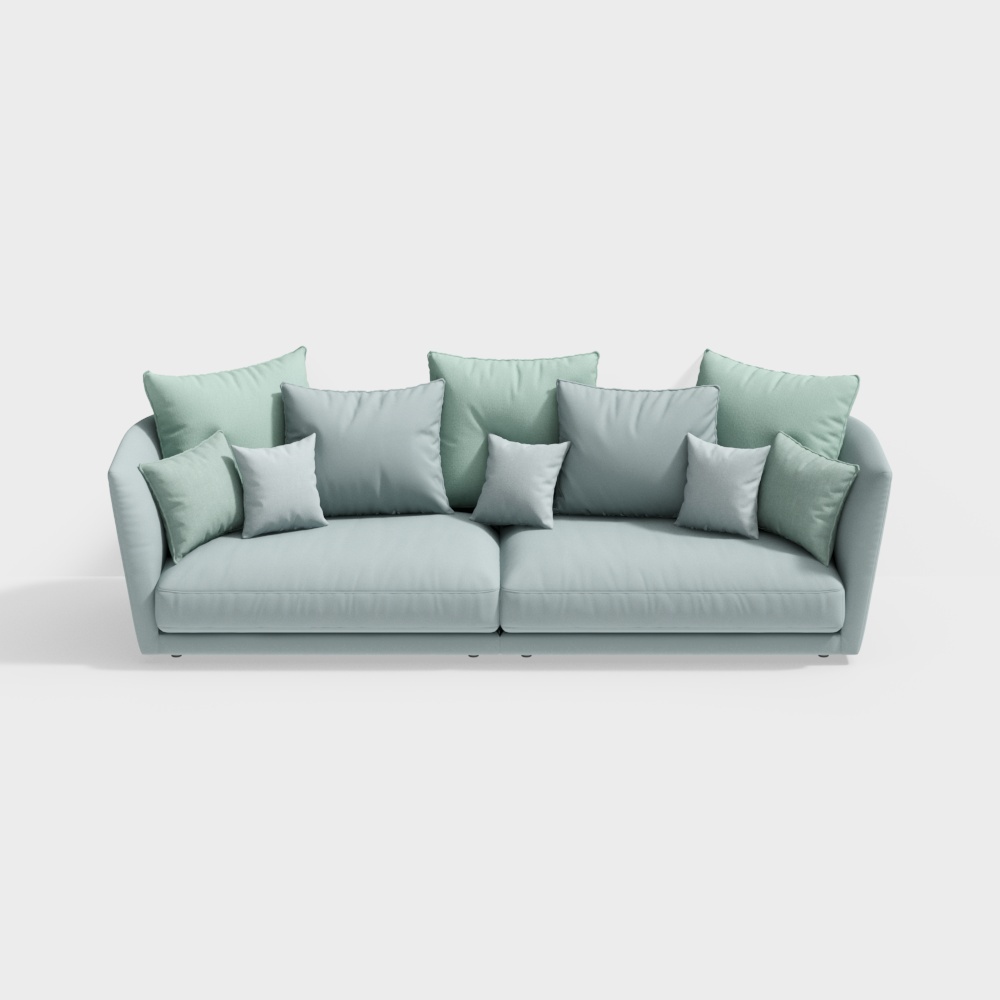 Contemporary trend fabric sofa (loveseat) green