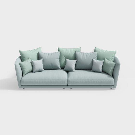 Cozy Retreat Low-Poly Sofa 3D model