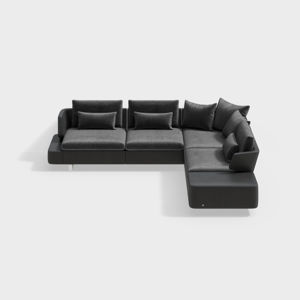 Canapé en tissu tendance gris contemporain