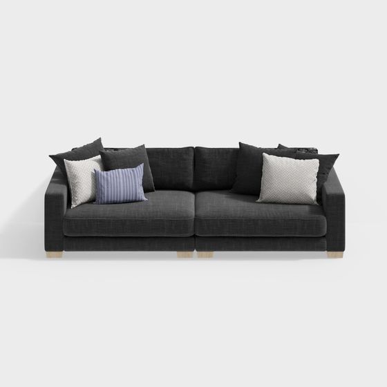 Stylish 3D Sofa Model for Modern Interiors