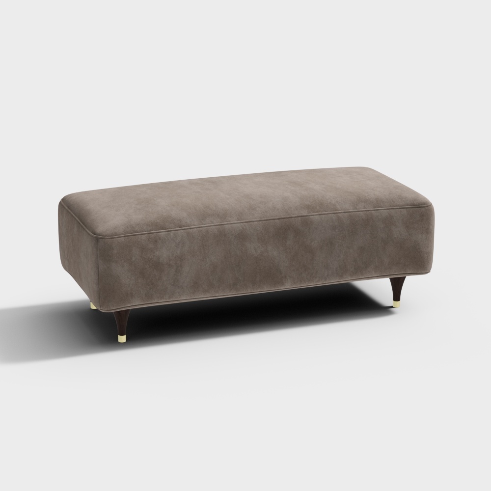 Contemporary trend fabric sofa (ottoman) brown