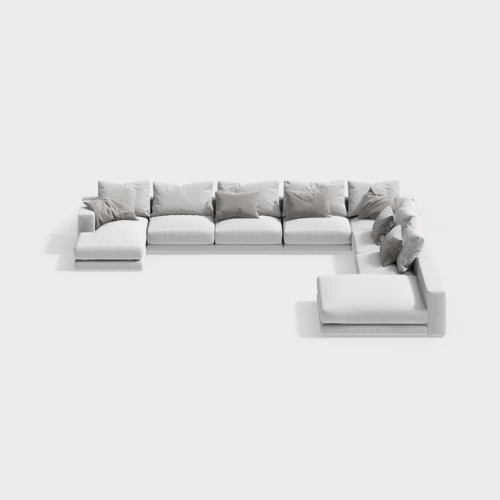 Contemporary trend fabric sofa（sofa）white