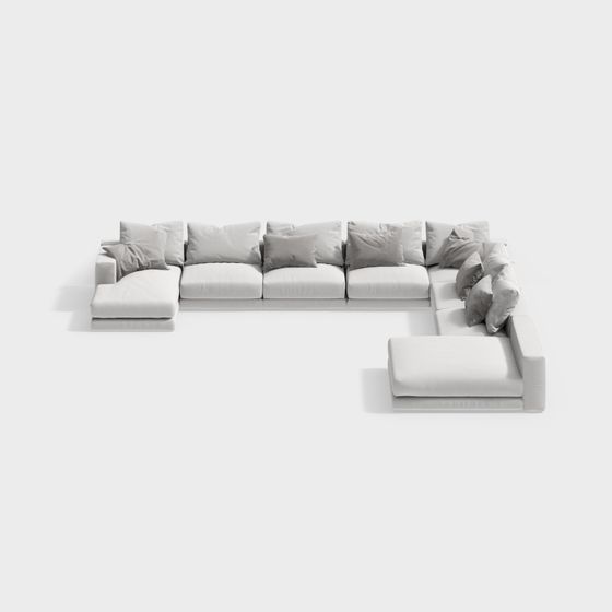 Stylish Modern Sofa 3D model for Various Projects