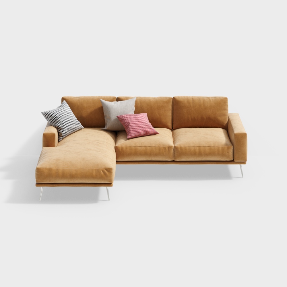 Contemporary trend fabric sofa （sofa） yellow