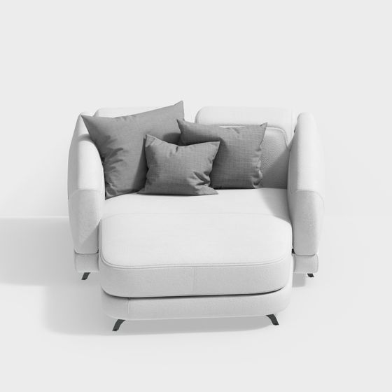 Stylish Minimalist Sofa 3D Model for Modern Spaces