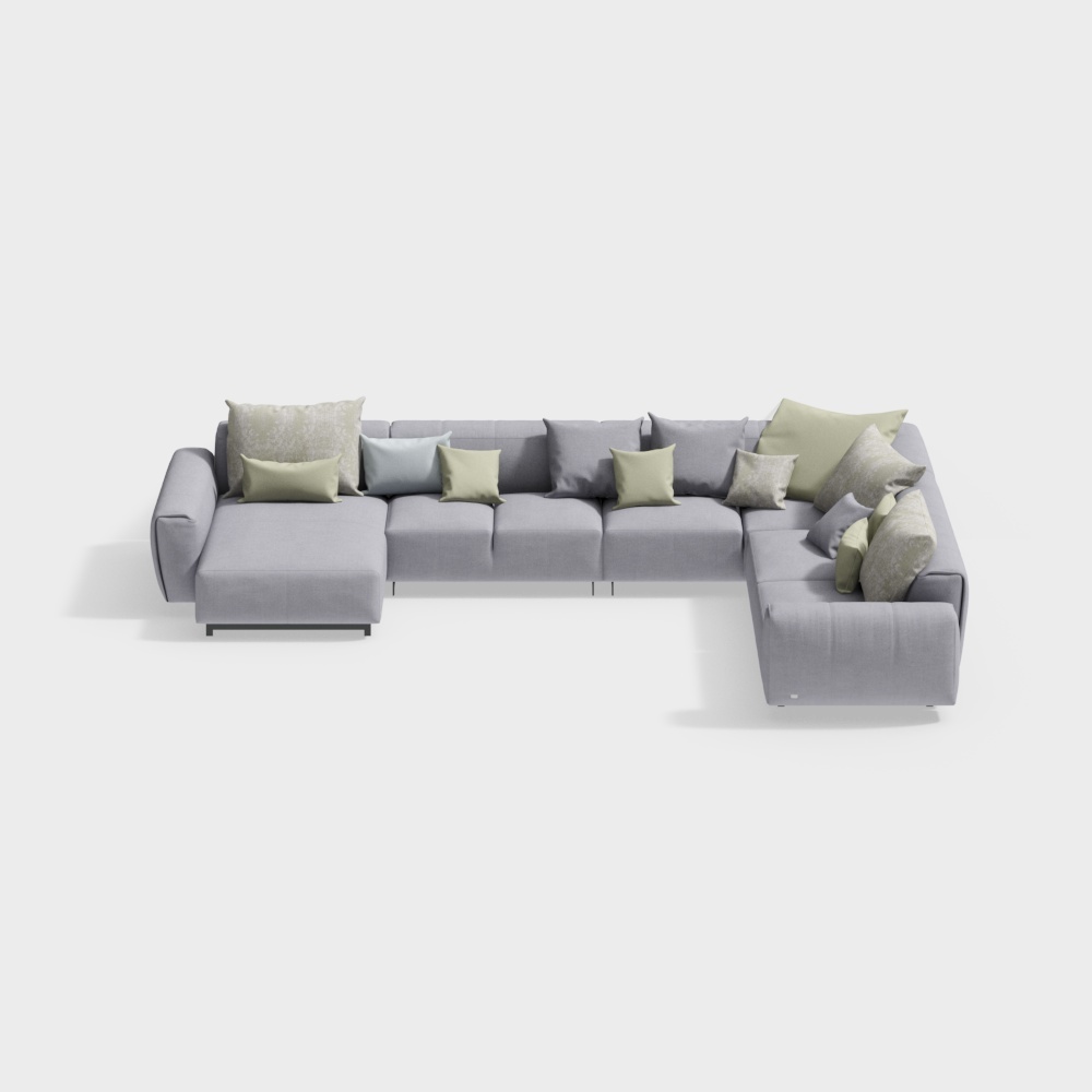 Contemporary trend fabric sofa（sofa）grey